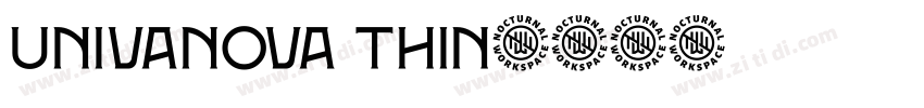 univanova thin字体转换